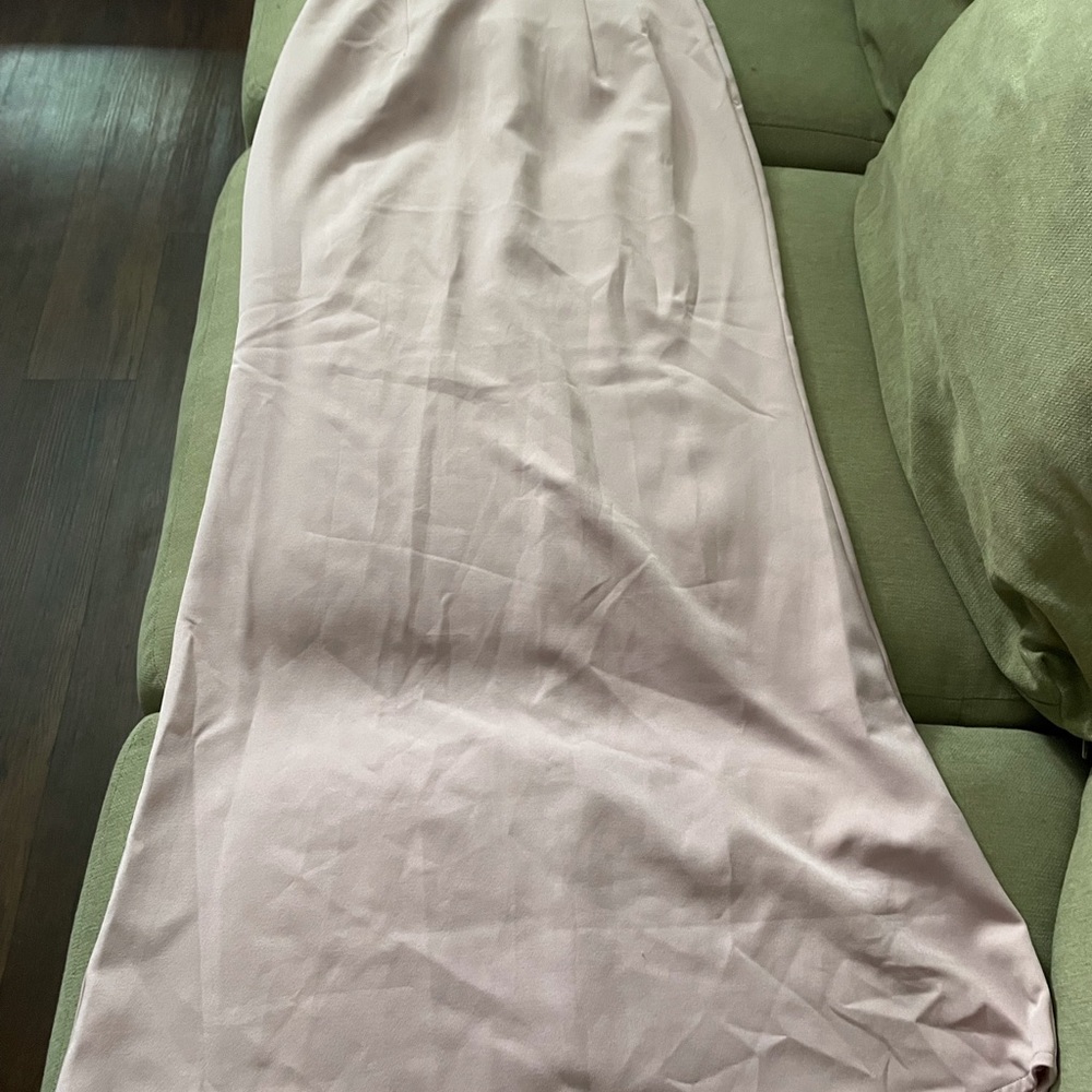 High low pink halter dress